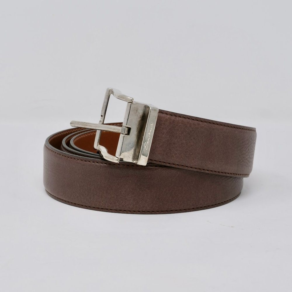 Santoni NIB Front Buckle Belt
